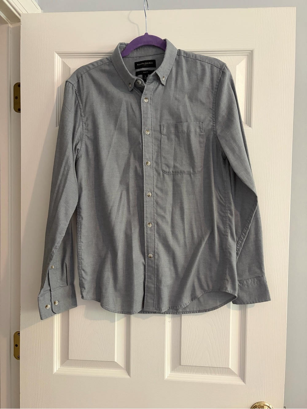 Banana Republic Light Gray Button-Down Shirt